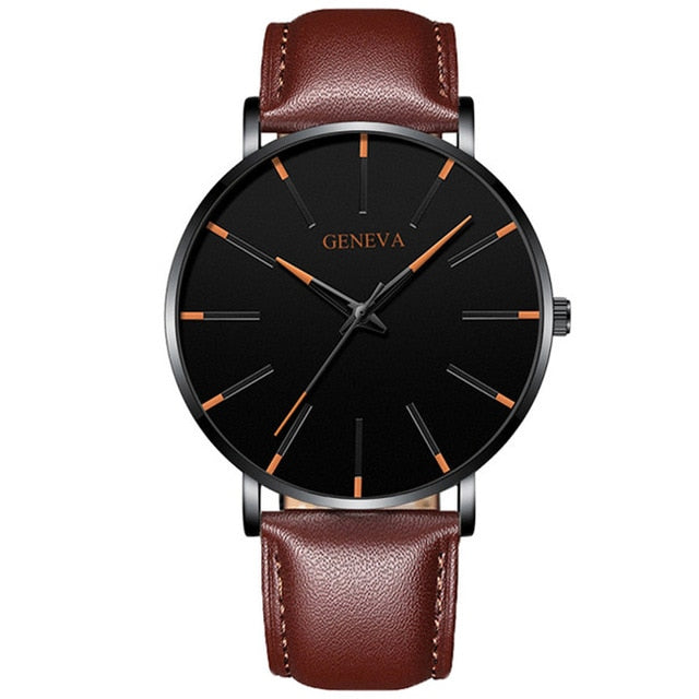 Minimalist Men's Fashion Ultra Thin Watches