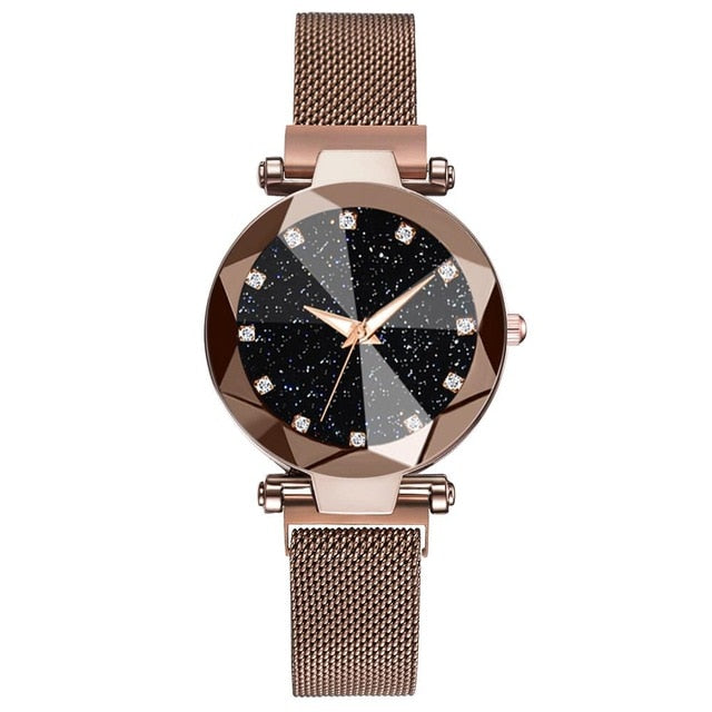 Ladies Magnetic Starry Sky Clock Luxury Women Watches Fashion