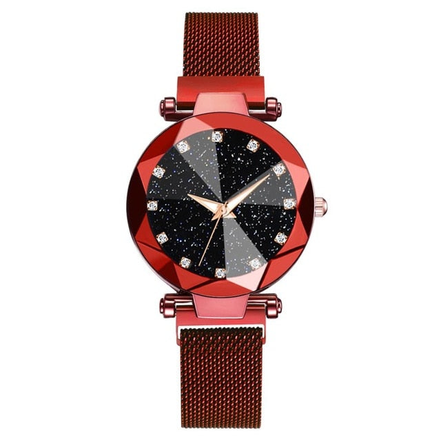 Ladies Magnetic Starry Sky Clock Luxury Women Watches Fashion